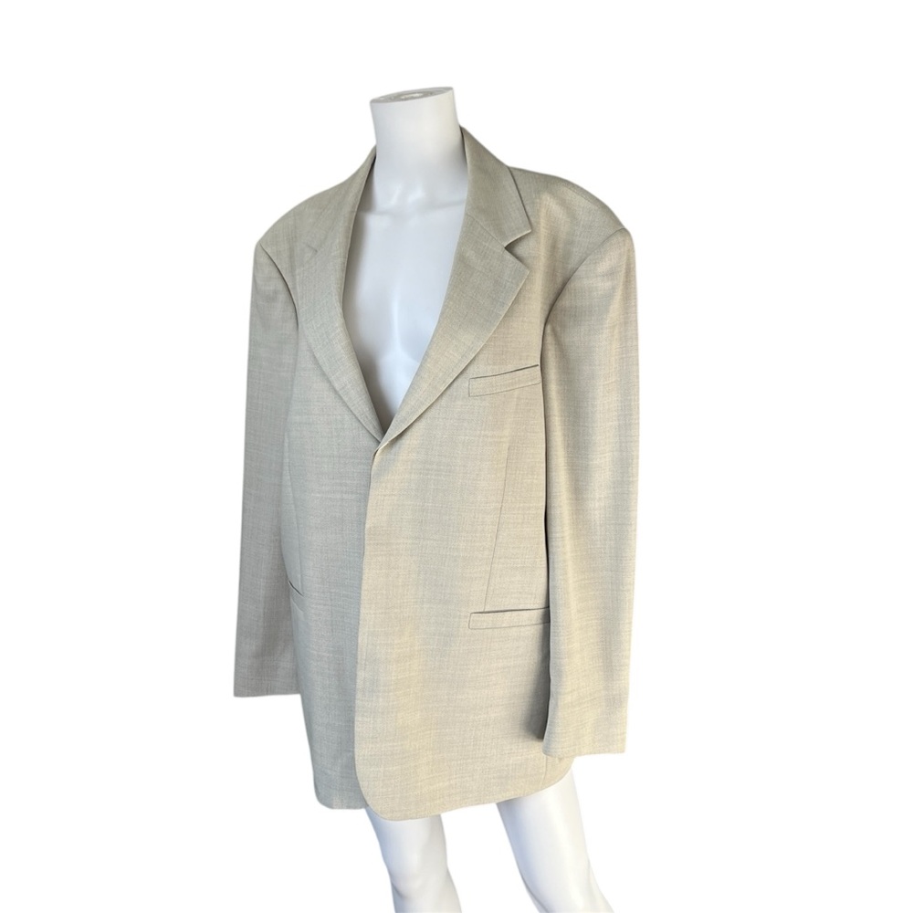 Zanetti Super 100s Wool Blazer Tan Cream Career Neutral Mens